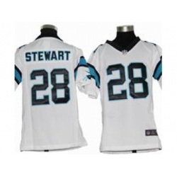 Youth Nike Carolina Panthers #28 Jonathan Stewart white Jerseys