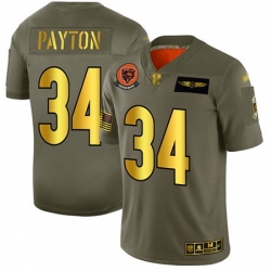 Bears 34 Walter Payton Camo Gold Men Stitched Football Limited 2019 Salute To Service Jersey