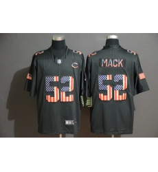 Bears 52 Khalil Mack 2019 Black Salute To Service USA Flag Fashion Limited Jersey