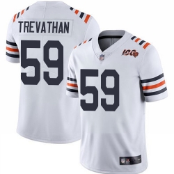 Bears 59 Danny Trevathan White Alternate Men Stitched Football Vapor Untouchable Limited 100th Season Jersey