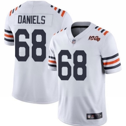 Bears 68 James Daniels White Alternate Men Stitched Football Vapor Untouchable Limited 100th Season Jersey