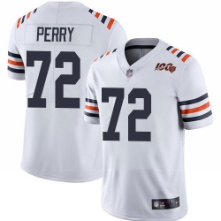 Bears 72 William Perry White Alternate Men Stitched Football Vapor Untouchable Limited 100th Season Jersey