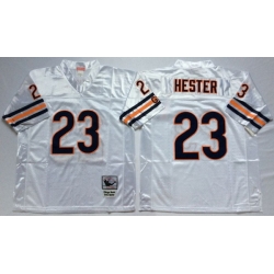 Men Chicago Bears 23 Devin Hester White M&N Throwback Jersey