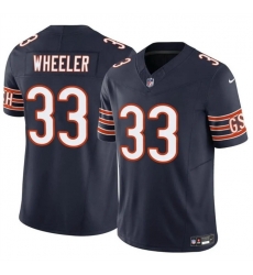 Men Chicago Bears 33 Ian Wheeler Navy 2023 F U S E  Vapor Stitched Football Jersey