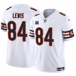 Men Chicago Bears 84 Marcedes Lewis White 2024 F U S E  With 1 Star C Patch Vapor Untouchable Limited Stitched Football Jersey