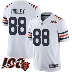 Men Chicago Bears 88 Riley Ridley White 100th Season Limited Football Jersey