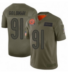 Men Chicago Bears 91 Eddie Goldman Limited Camo 2019 Salute to Service Football Jersey