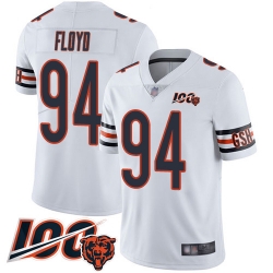 Men Chicago Bears 94 Leonard Floyd White Vapor Untouchable Limited Player 100th Season Football Jersey