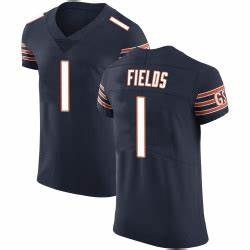 Men Nike Justin Fields Navy Chicago Bears #1 2021 NFL Vapor Elite Jersey