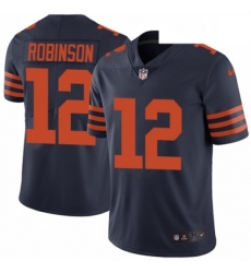 Mens Nike Chicago Bears 12 Allen Robinson Navy Blue Alternate Vapor Untouchable Limited Player NFL Jersey