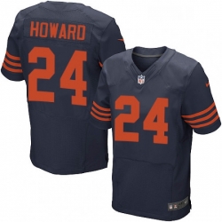 Mens Nike Chicago Bears 24 Jordan Howard Elite Navy Blue Alternate NFL Jersey