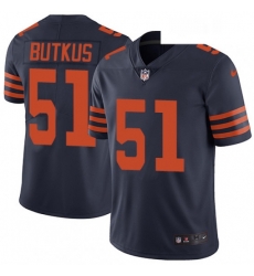 Mens Nike Chicago Bears 51 Dick Butkus Navy Blue Alternate Vapor Untouchable Limited Player NFL Jersey