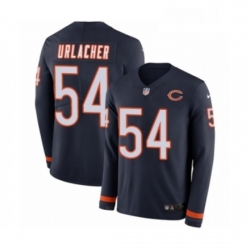 Mens Nike Chicago Bears 54 Brian Urlacher Limited Navy Blue Therma Long Sleeve NFL Jersey