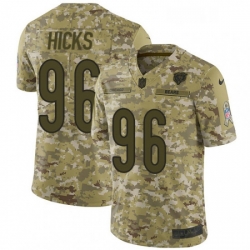 Mens Nike Chicago Bears 96 Akiem Hicks Limited Camo 2018 Salute to Service NFL Jersey