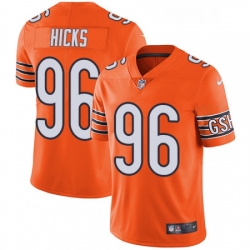 Mens Nike Chicago Bears 96 Akiem Hicks Limited Orange Rush Vapor Untouchable NFL Jersey