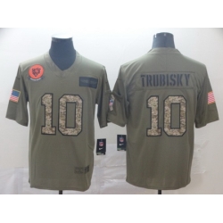 Nike Bears 10 Mitchell Trubisky 2019 Olive Camo Salute To Service Limited Jersey