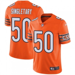 Nike Bears #50 Mike Singletary Orange Mens Stitched NFL Limited Rush Jersey