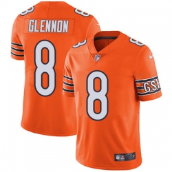 Nike Bears #8 Mike Glennon Orange Mens Stitched NFL Limited Rush Jersey