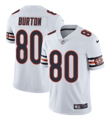 Nike Bears #80 Trey Burton White Men Stitched NFL Vapor Untouchable Limited Jersey