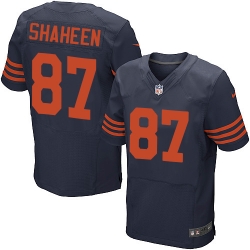 Nike Bears #87 Adam Shaheen Navy Blue Alternate Mens Stitched NFL Elite Jersey