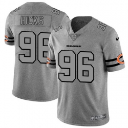 Nike Bears 96 Akiem Hicks 2019 Gray Gridiron Gray Vapor Untouchable Limited Jersey