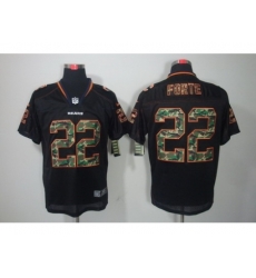 Nike Chicago Bears 22 Matt Forte Black Elite Lights Out Camo Number NFL Jersey