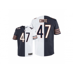 Nike Chicago Bears 47 Chris Conte Navy Blue-White Limited Split NFL Jersey