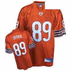 Reebok Chicago Bears 89 Mike Ditka Orange Premier EQT NFL Alternate Jersey