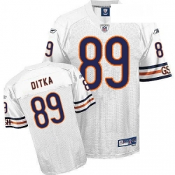 Reebok Chicago Bears 89 Mike Ditka White Authentic Throwback NFL Jersey