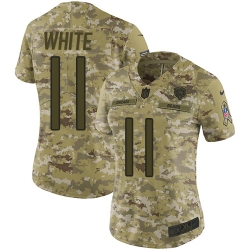 Nike Bears #11 Kevin White Camo Women Stitched NFL Limited 2018 Salute to Service Jersey