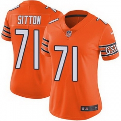 Nike Bears #71 Josh Sitton Orange Womens Stitched NFL Limited Rush Jersey