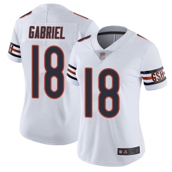 Women Bears 18 Taylor Gabriel White Stitched Football Vapor Untouchable Limited Jersey