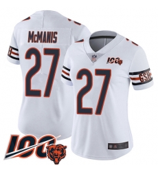 Women Chicago Bears 27 Sherrick McManis White Vapor Untouchable Limited Player 100th Season Football Jersey