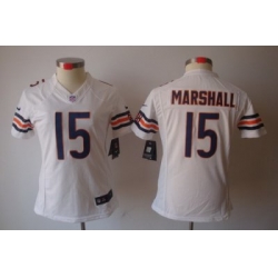 Women Nike Chicago Bears #15 Marshall White Color[NIKE LIMITED Jersey]