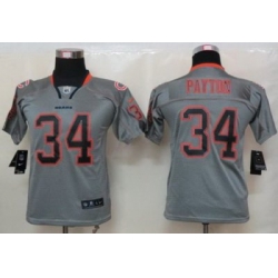 Women Nike Chicago Bears 34 Walter Payton Grey Lights Out Elite NFL Jerseys