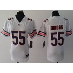 Women Nike Chicago Bears #55 Lance Briggs White NFL Jerseys