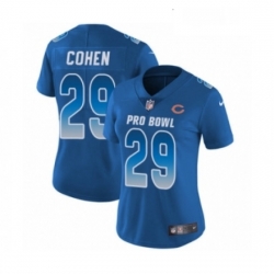 Womens Nike Chicago Bears 29 Tarik Cohen Limited Royal Blue NFC 2019 Pro Bowl NFL Jersey