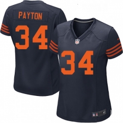 Womens Nike Chicago Bears 34 Walter Payton Game Navy Blue Alternate NFL Jersey