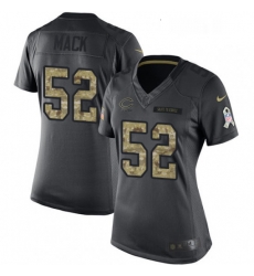 Womens Nike Chicago Bears 52 Khalil Mack Limited Black 2016 Salute to Service NFL Jersey