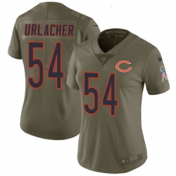 Womens Nike Chicago Bears 54 Brian Urlacher Limited Olive 2017 Salute to Service NFL Jersey