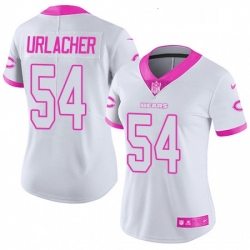 Womens Nike Chicago Bears 54 Brian Urlacher Limited WhitePink Rush Fashion NFL Jersey