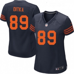 Womens Nike Chicago Bears 89 Mike Ditka Game Navy Blue Alternate NFL Jersey