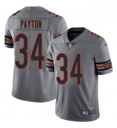 Bears #34 Walter Payton Silver Youth Stitched Football Limited Inverted Legend Jersey