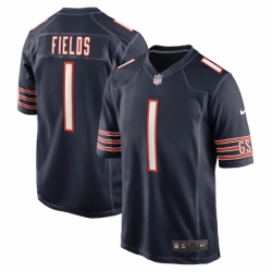 Youth Chicago Bears #1 Justin Fields Nike Navy 2021 NFL Draft First Round Pick Limited Jersey