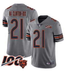 Youth Chicago Bears 21 Ha Ha ClintonDix Limited Silver Inverted Legend 100th Season Football Jerseyrse