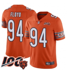 Youth Chicago Bears 94 Leonard Floyd Orange Alternate 100th Season Limited Football Jersey