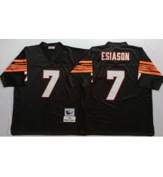 Bengals 7 Boomer Esiason Black Throwback Jersey