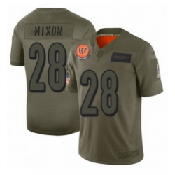 Men Cincinnati Bengals 28 Joe Mixon Limited Camo 2019 Salute to Service Football Jersey