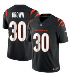 Men Cincinnati Bengals 30 Chase Brown Black 2024 F U S E Vapor Untouchable Limited Stitched Jersey