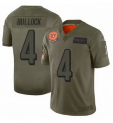 Men Cincinnati Bengals 4 Randy Bullock Limited Camo 2019 Salute to Service Football Jersey